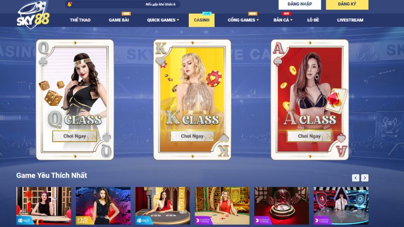 Chơi Casino sky88 cực chất tại sảnh Dream Gaming